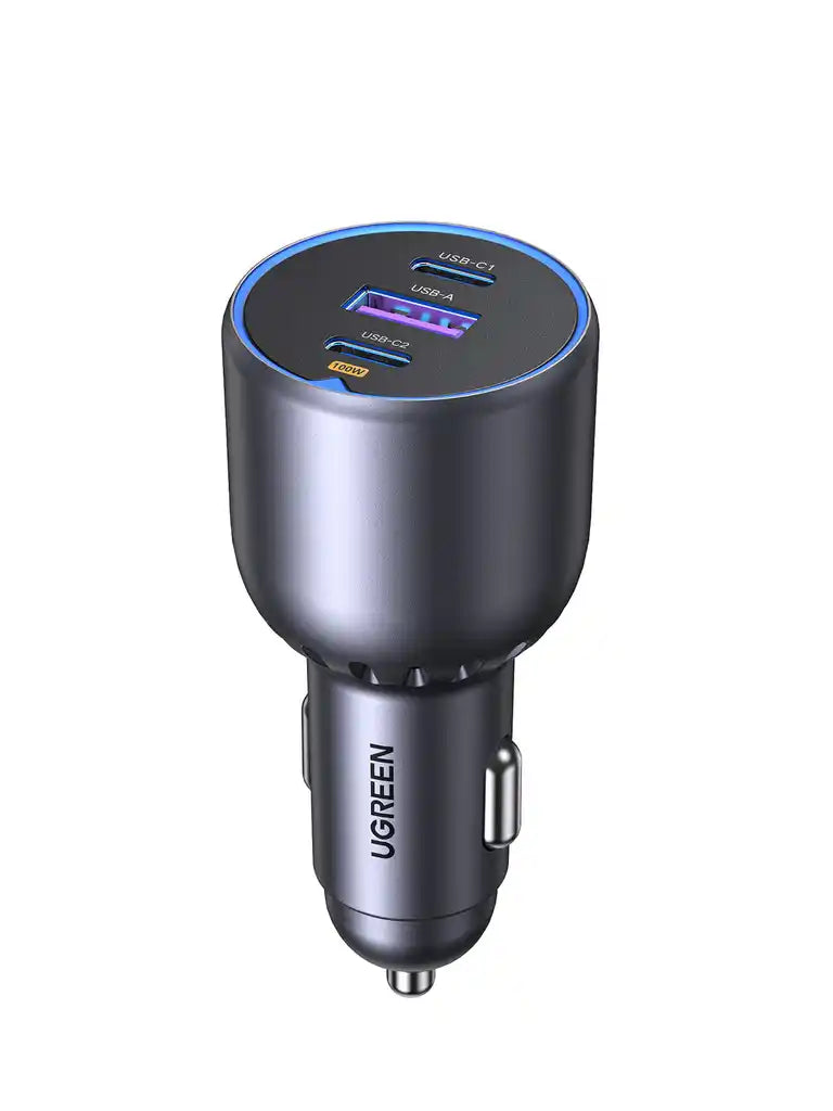 מטען לרכב 2xusb-c Pd+usb-a 130w שחור Ugreen