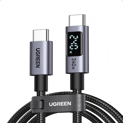 כבל טעינה 3m Type-c To C 240w עם צג Ugreen