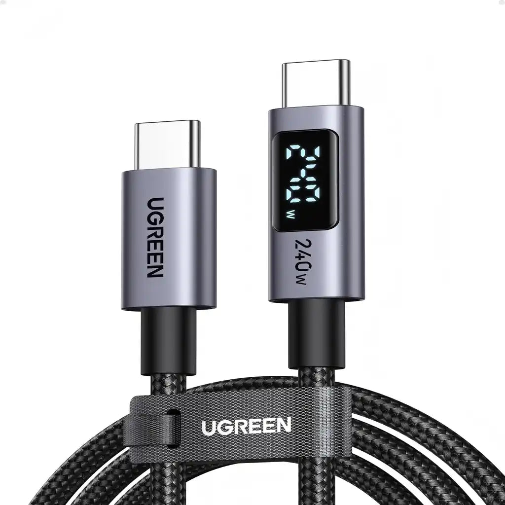 כבל טעינה 3m Type-c To C 240w עם צג Ugreen