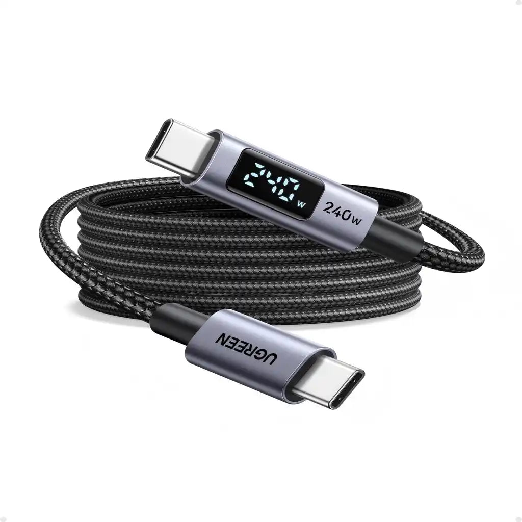 כבל טעינה 3m Type-c To C 240w עם צג Ugreen