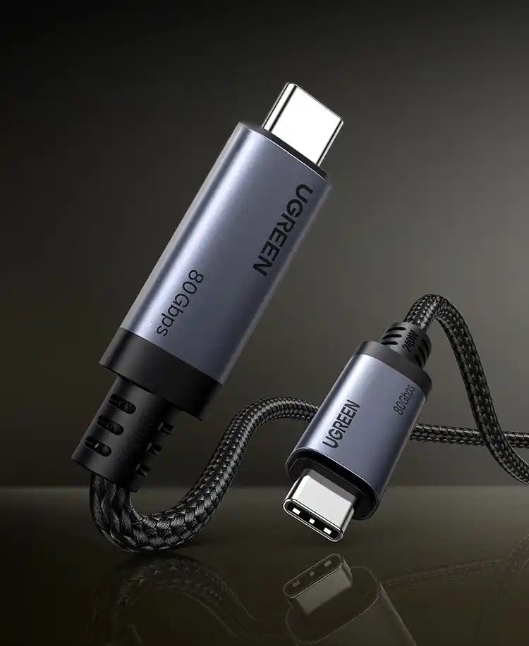 כבל Type-c To C Usb4 Gen4 80gbps/240w שחור Ugreen