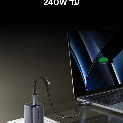 כבל Type-c To C Usb4 Gen4 80gbps/240w שחור Ugreen