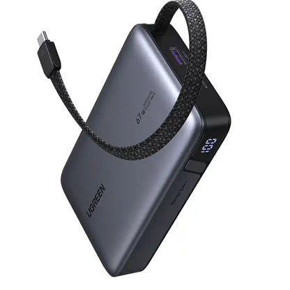 סוללת גיבוי 20000mah 67w 2c1a כבל Type-c מובנה Ugreen