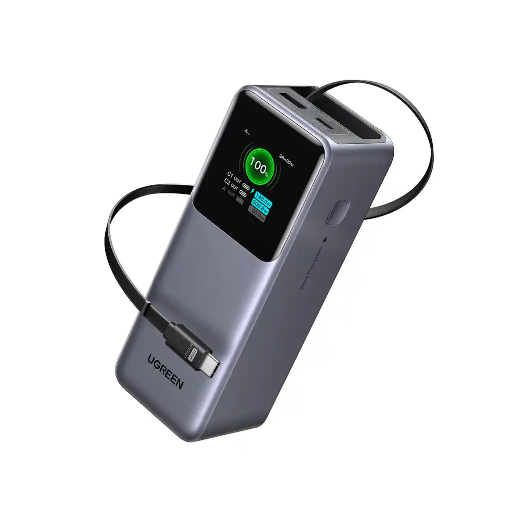 סוללת גיבוי 165w 20000mah עם כבל Type-c אפור Ugreen