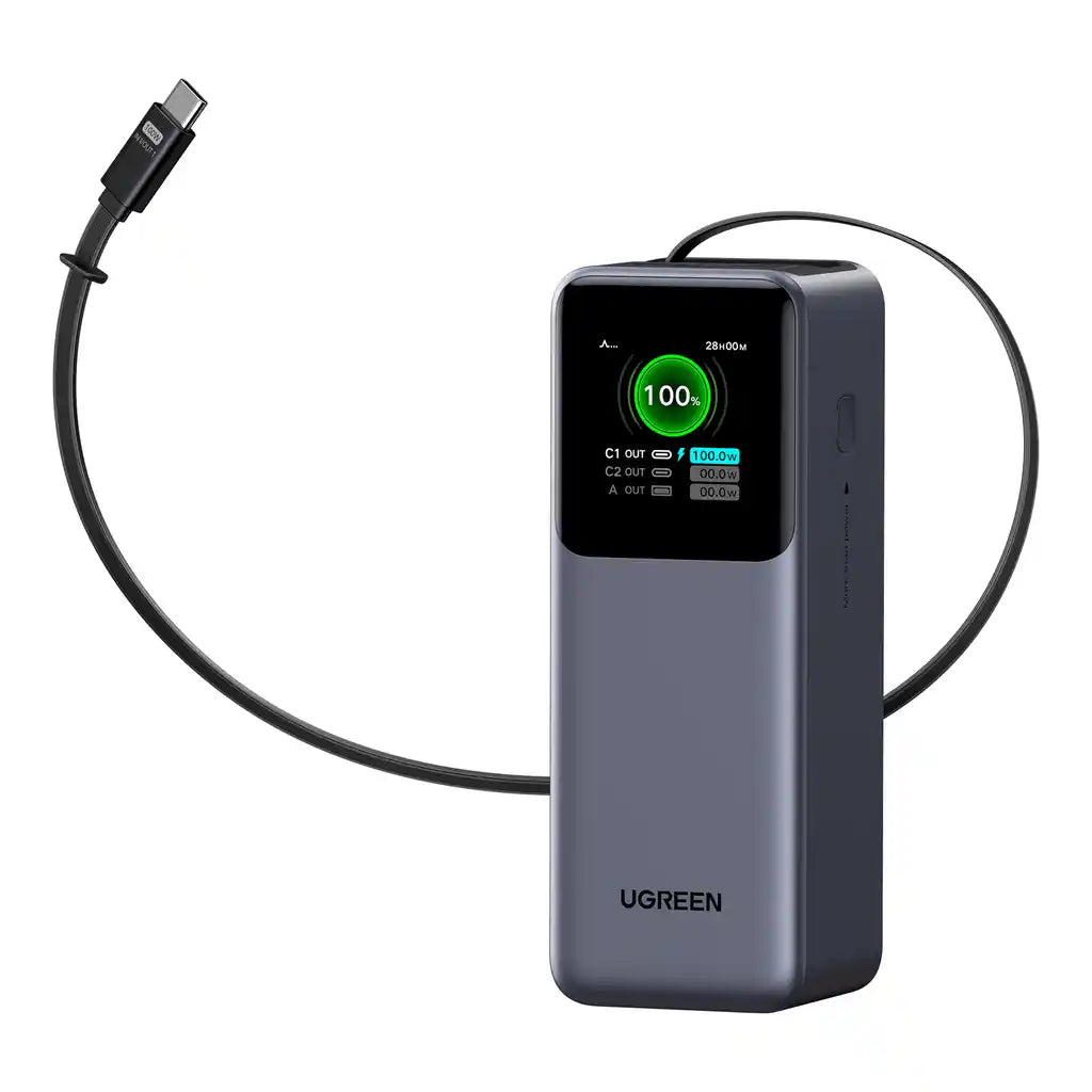 סוללת גיבוי 165w 20000mah עם כבל Type-c אפור Ugreen