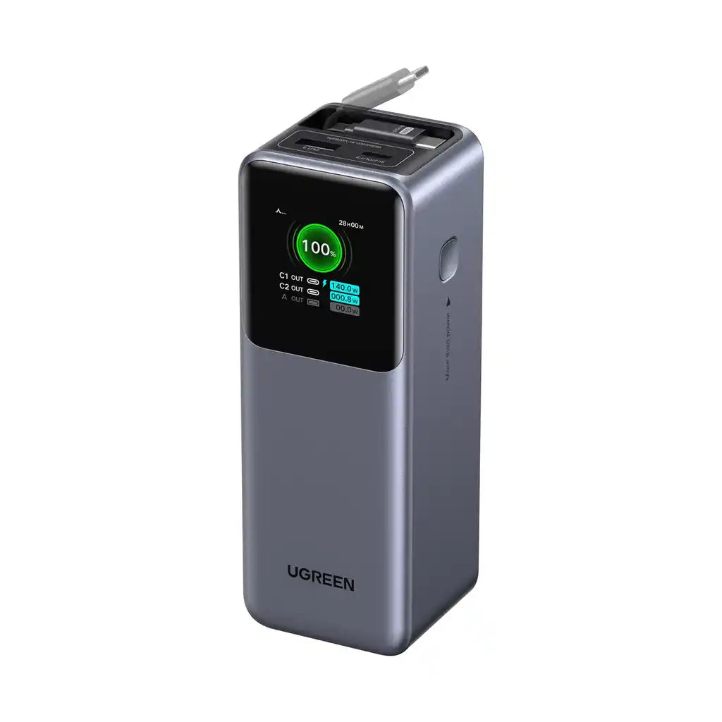 סוללת גיבוי 165w 20000mah עם כבל Type-c אפור Ugreen