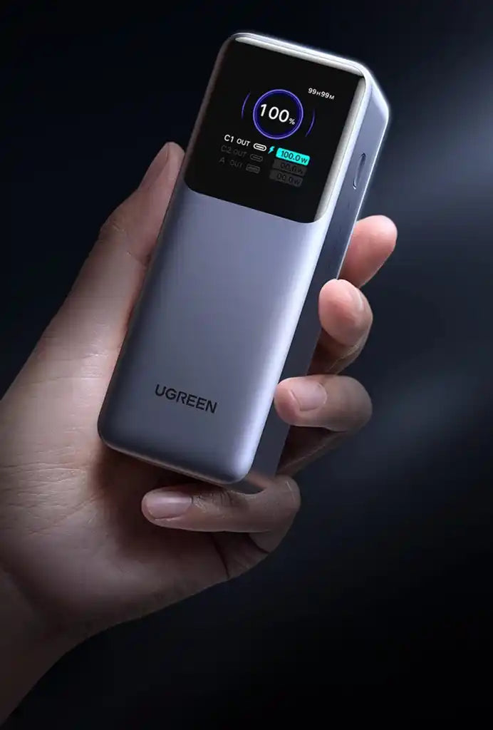 סוללת גיבוי 165w 20000mah עם כבל Type-c אפור Ugreen