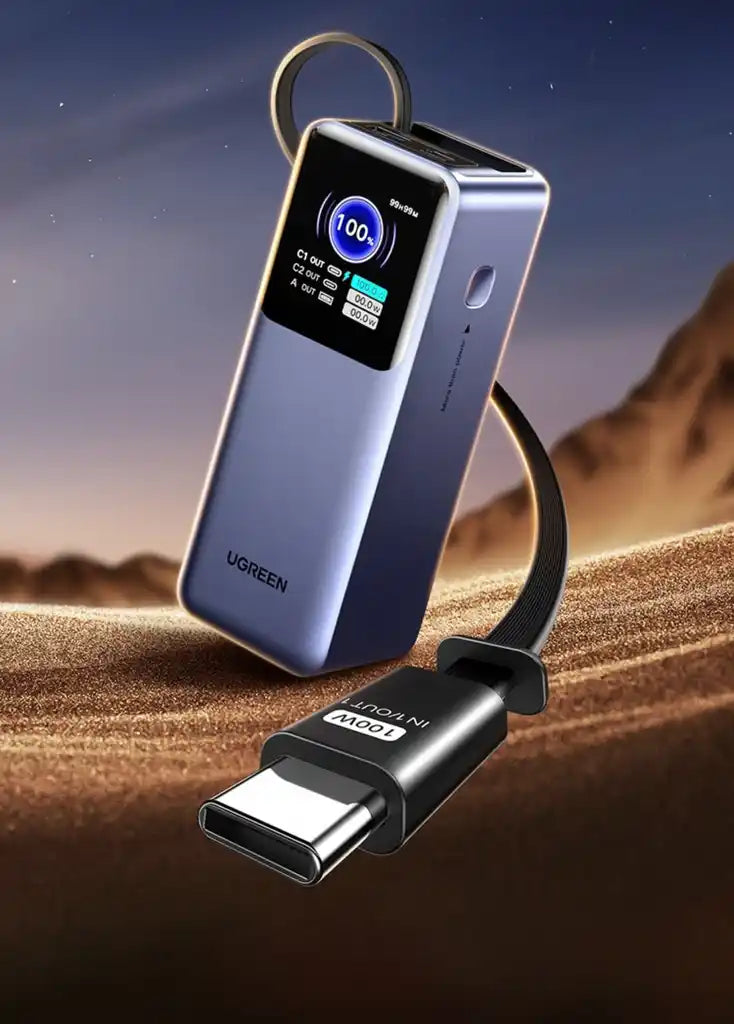 סוללת גיבוי 165w 20000mah עם כבל Type-c אפור Ugreen