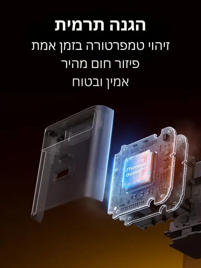 מטען עם כבל נגלל Nexode Pro 45w 2c1a אפור Ugreen