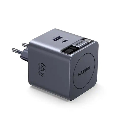מטען עם כבל נגלל Nexode Pro 45w 2c1a אפור Ugreen