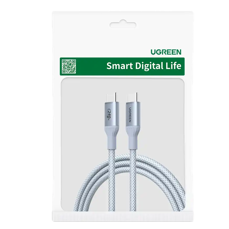 כבל 240w Type-c To Type-c Pd כסוף Ugreen