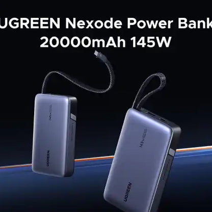 סוללת גיבוי 145w 20000mah עם כבל Type-c אפור Ugreen