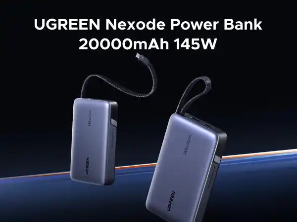 סוללת גיבוי 145w 20000mah עם כבל Type-c אפור Ugreen