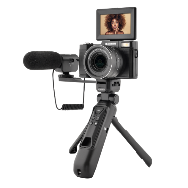 מצלמת וולוגים AGFA Vlogging Kit VLG-4K Optical Zoom x8