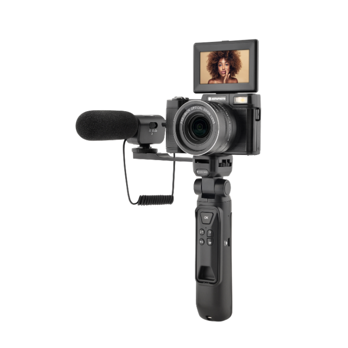 מצלמת וולוגים AGFA Vlogging Kit VLG-4K Optical Zoom x8