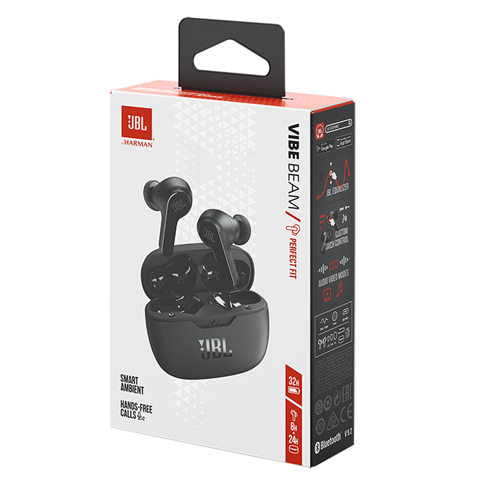 אוזניות אלחוטיות JBL VIBE BEAM TWS - שחור