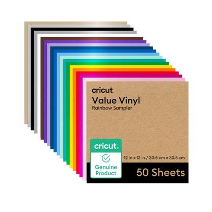 נייר ויניל (50 יח') קבוע - Cricut Value Vinyl Rainbow