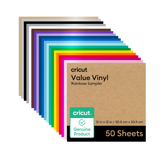נייר ויניל (50 יח') קבוע - Cricut Value Vinyl Rainbow