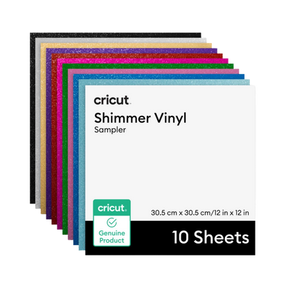 נייר ויניל (10 יח') קבוע - Cricut Shimmer Vinyl Party