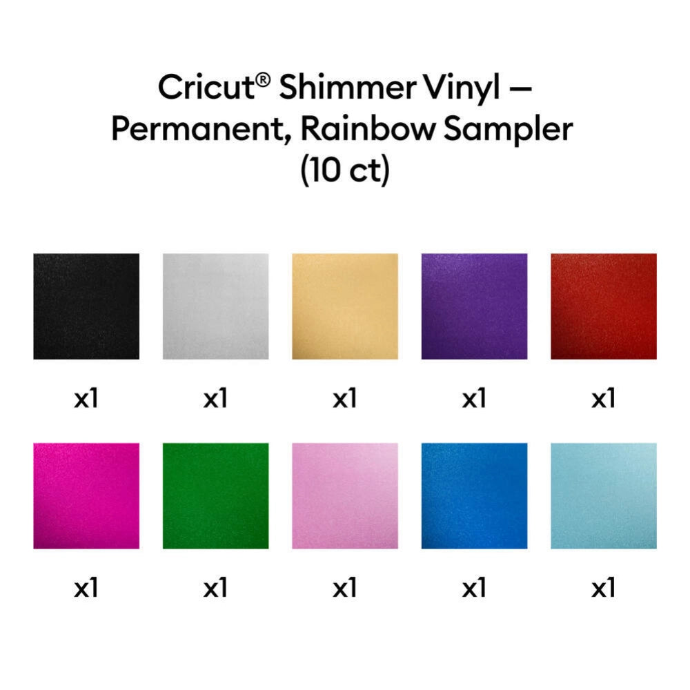 נייר ויניל (10 יח') קבוע - Cricut Shimmer Vinyl Party