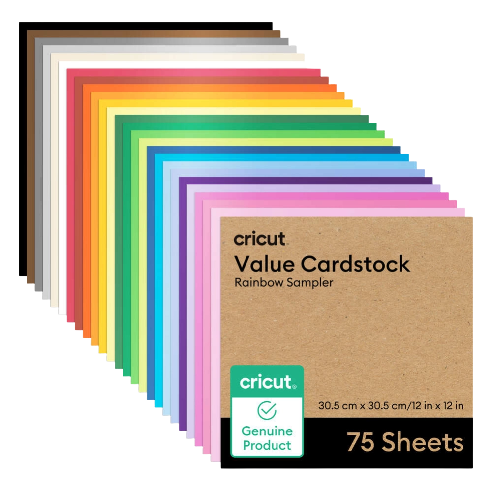 מארז קארדסטוק צבעוני (75יח') Cricut Value Cardstock Rainbow