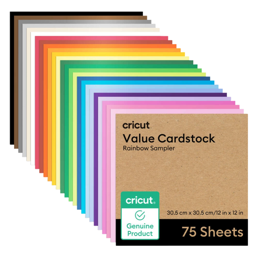 מארז קארדסטוק צבעוני (75יח') Cricut Value Cardstock Rainbow