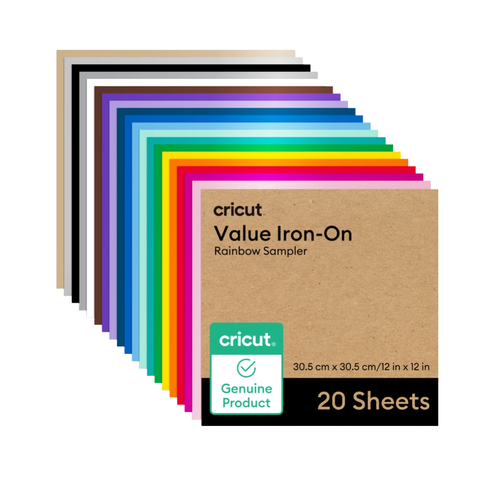 נייר גיהוץ (20 יח') Cricut Value Iron-On Rainbow