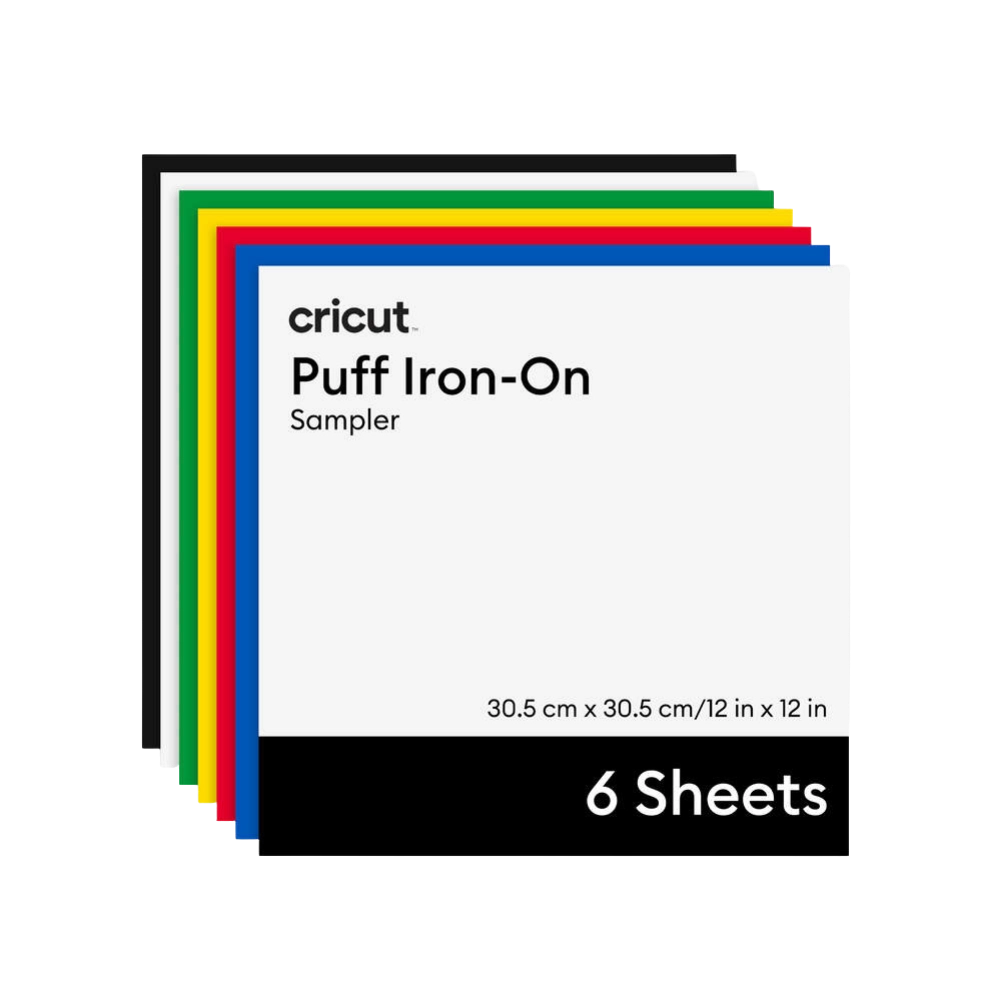נייר גיהוץ מתנפח (6 יח') Cricut Puff Iron-On Classics