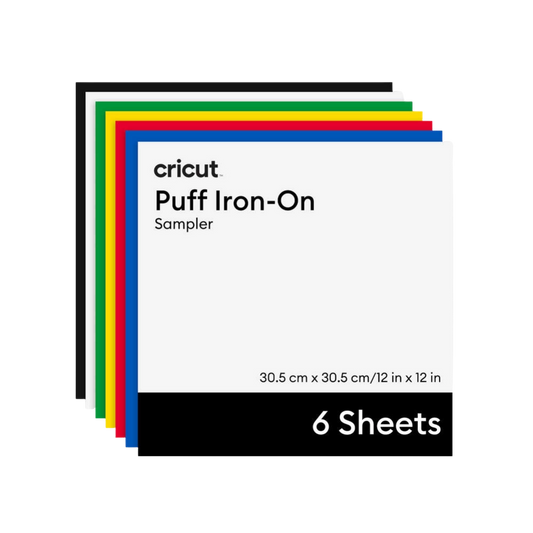 נייר גיהוץ מתנפח (6 יח') Cricut Puff Iron-On Classics