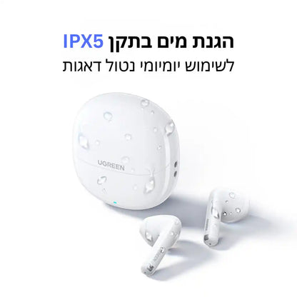 אוזניות אלחוטיות Ugreen Lightsbuds Semi In Ear TWS לבן