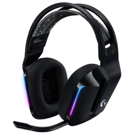 אוזניות גיימינג אלחוטיות Logitech G733 LightSpeed RGB שחור