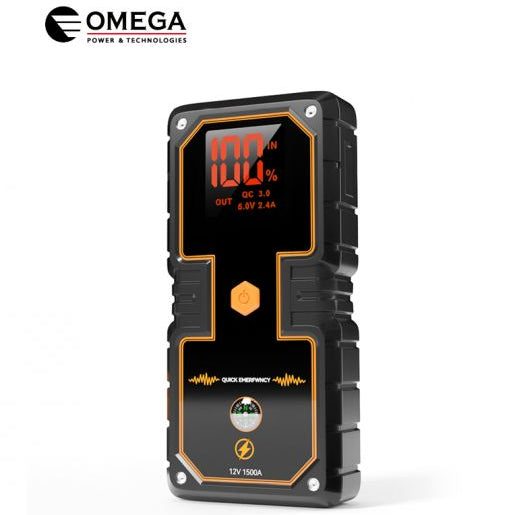 בוסטר התנעה לרכב עם סוללת חירום Omega Dn16 1600mah