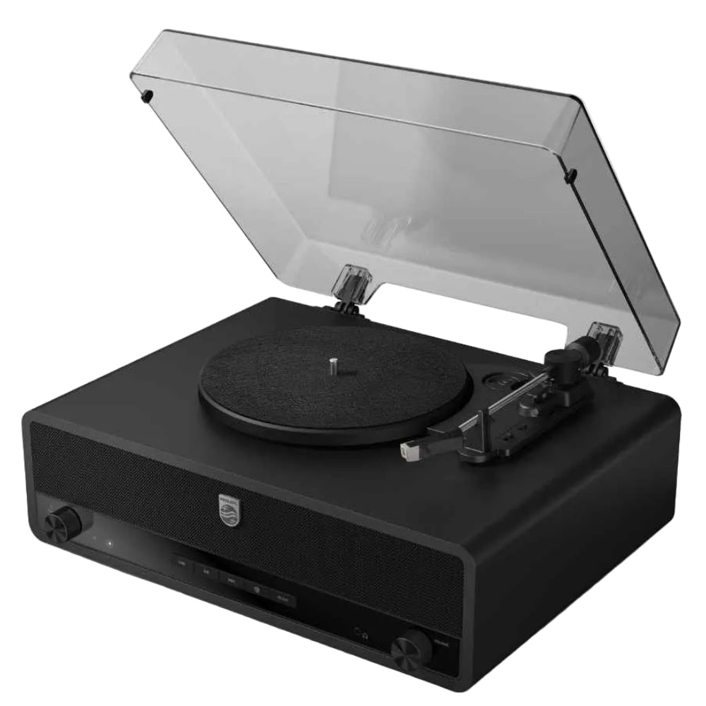 פטיפון בעיצוב קלאסי PHILIPS STEVIE 40W BT שחור