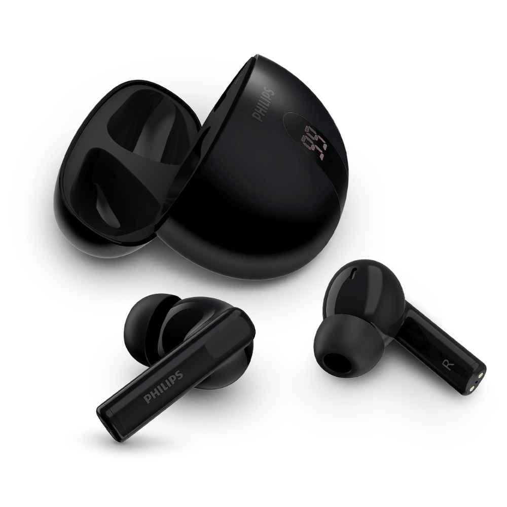 אוזניות אלחוטיות PHILIPS TAT2520BK TWS+ ANC שחור כולל תצוגה