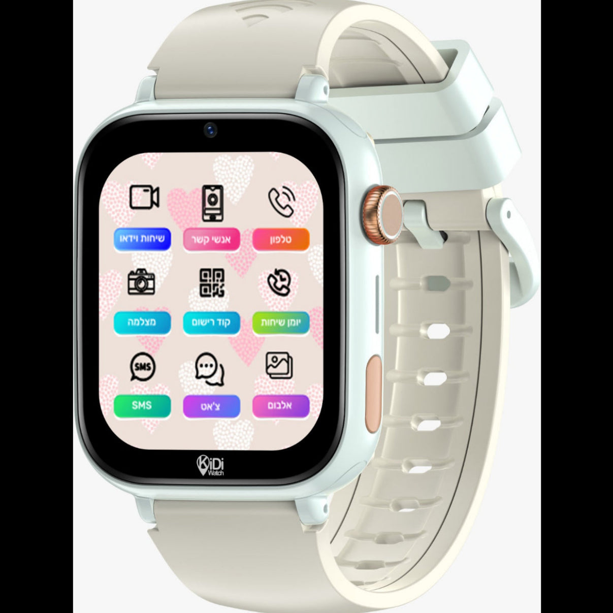 שעון טלפון חכם KidiWatch עם תשלום NFC דגם TAP שחור