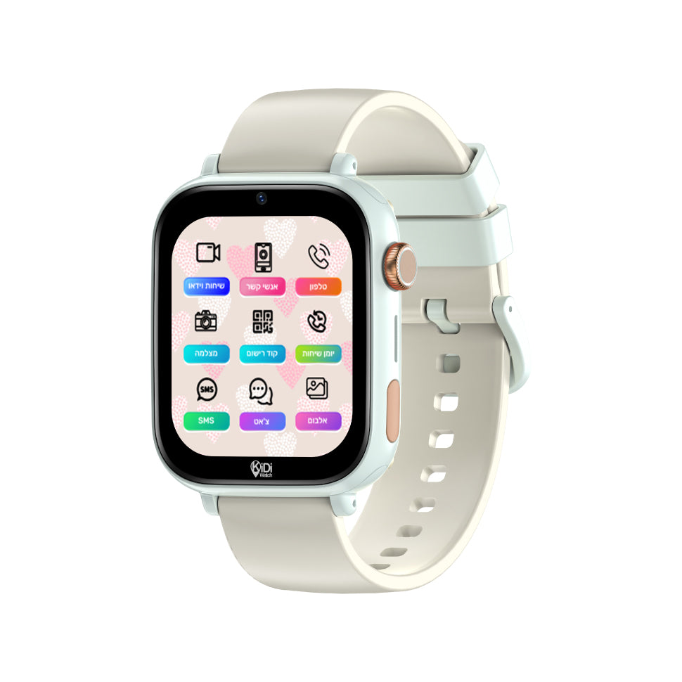 שעון טלפון חכם KidiWatch עם תשלום NFC דגם PRIME שחור