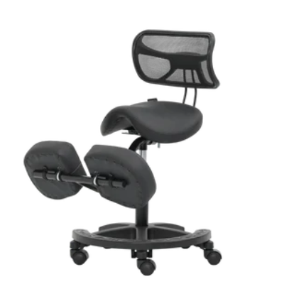 כיסא אוכף +משענת, רגליים וגב Dragon Smart Tech Rider Pro שחור