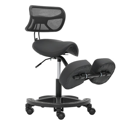 כיסא אוכף +משענת, רגליים וגב Dragon Smart Tech Rider Pro שחור
