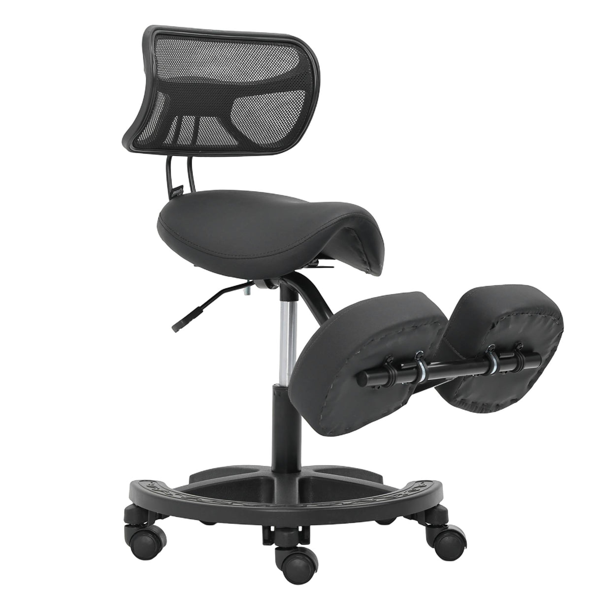 כיסא אוכף +משענת, רגליים וגב Dragon Smart Tech Rider Pro שחור