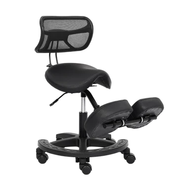 כיסא אוכף +משענת, רגליים וגב Dragon Smart Tech Rider Pro שחור