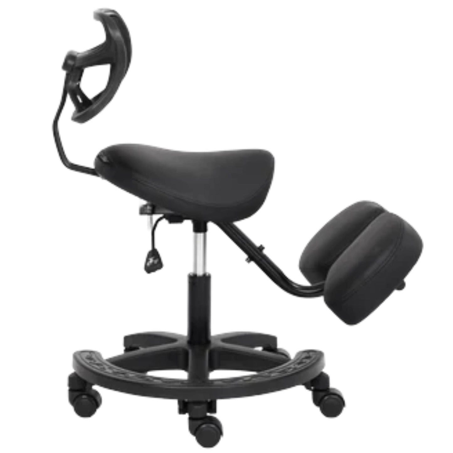 כיסא אוכף +משענת, רגליים וגב Dragon Smart Tech Rider Pro שחור