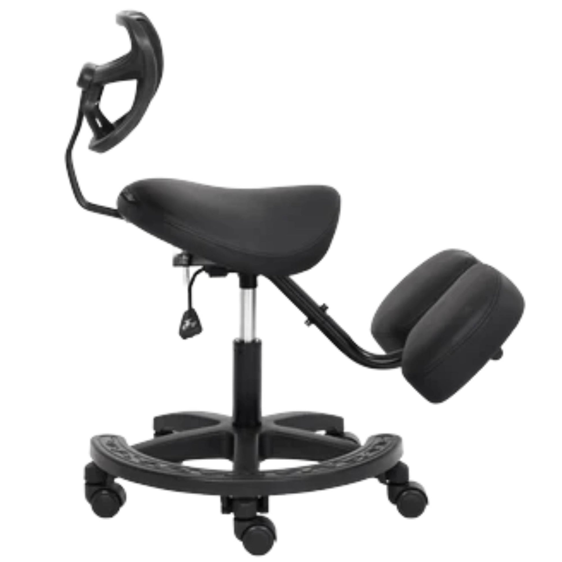 כיסא אוכף +משענת, רגליים וגב Dragon Smart Tech Rider Pro שחור