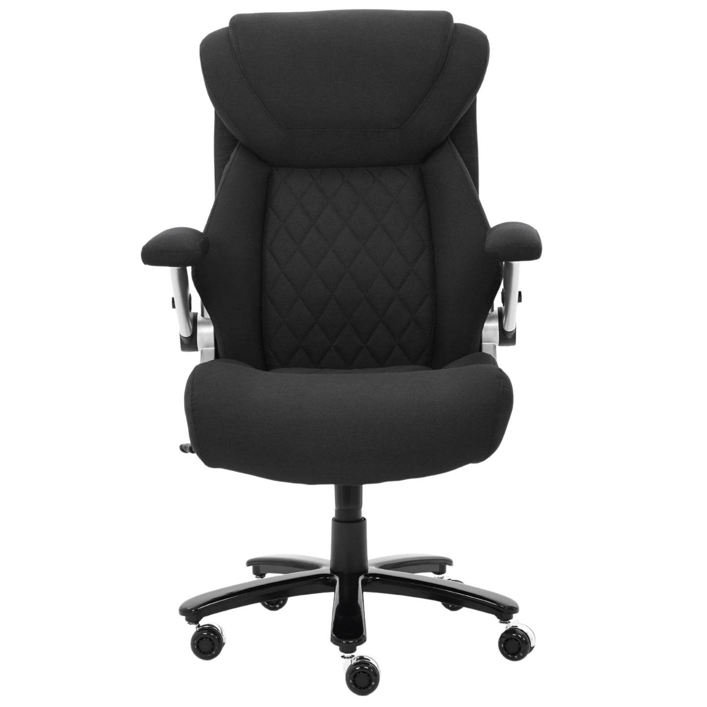 כיסא מנהלים יוקרתי כרית גב אקטיבית Dragon Smart Tech King XL בד שחור