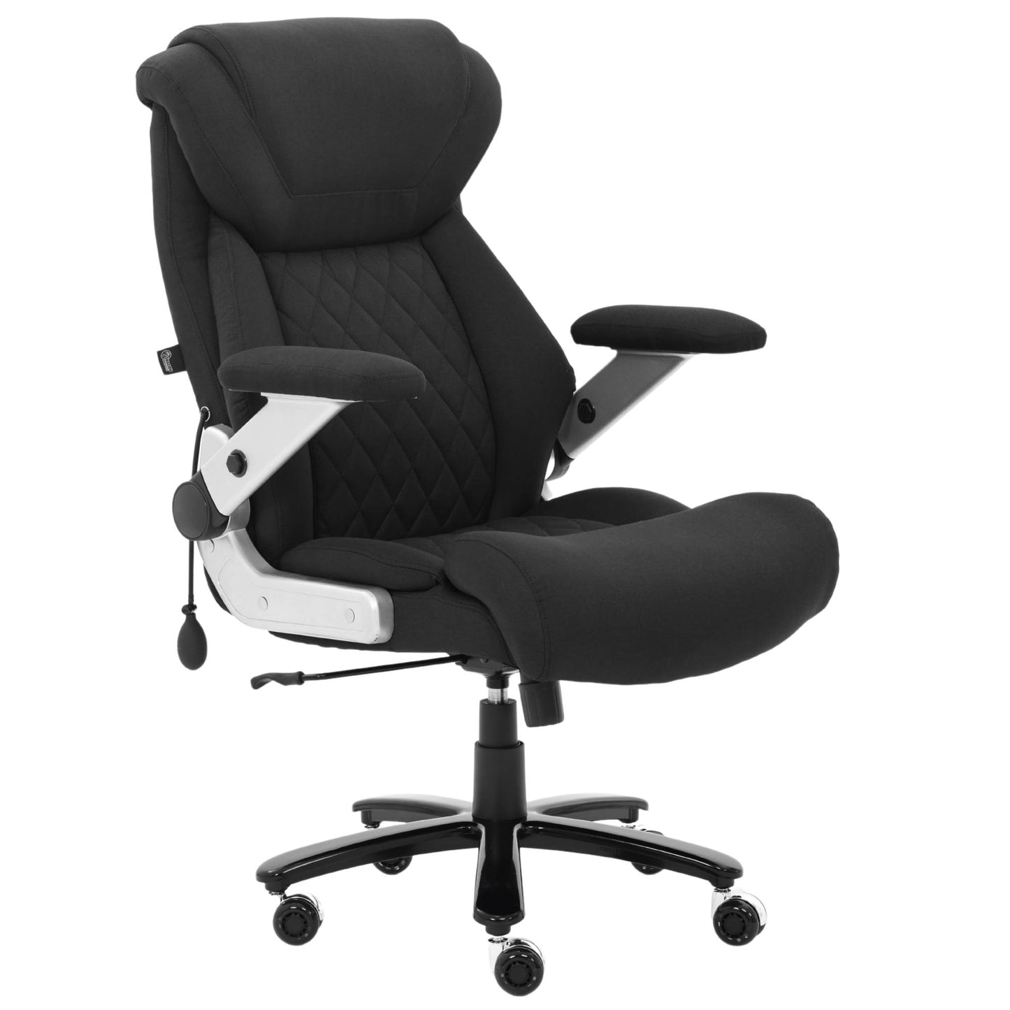 כיסא מנהלים יוקרתי כרית גב אקטיבית Dragon Smart Tech King XL בד שחור