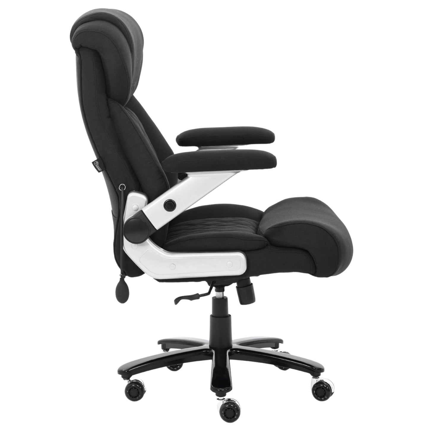 כיסא מנהלים יוקרתי כרית גב אקטיבית Dragon Smart Tech King XL בד שחור