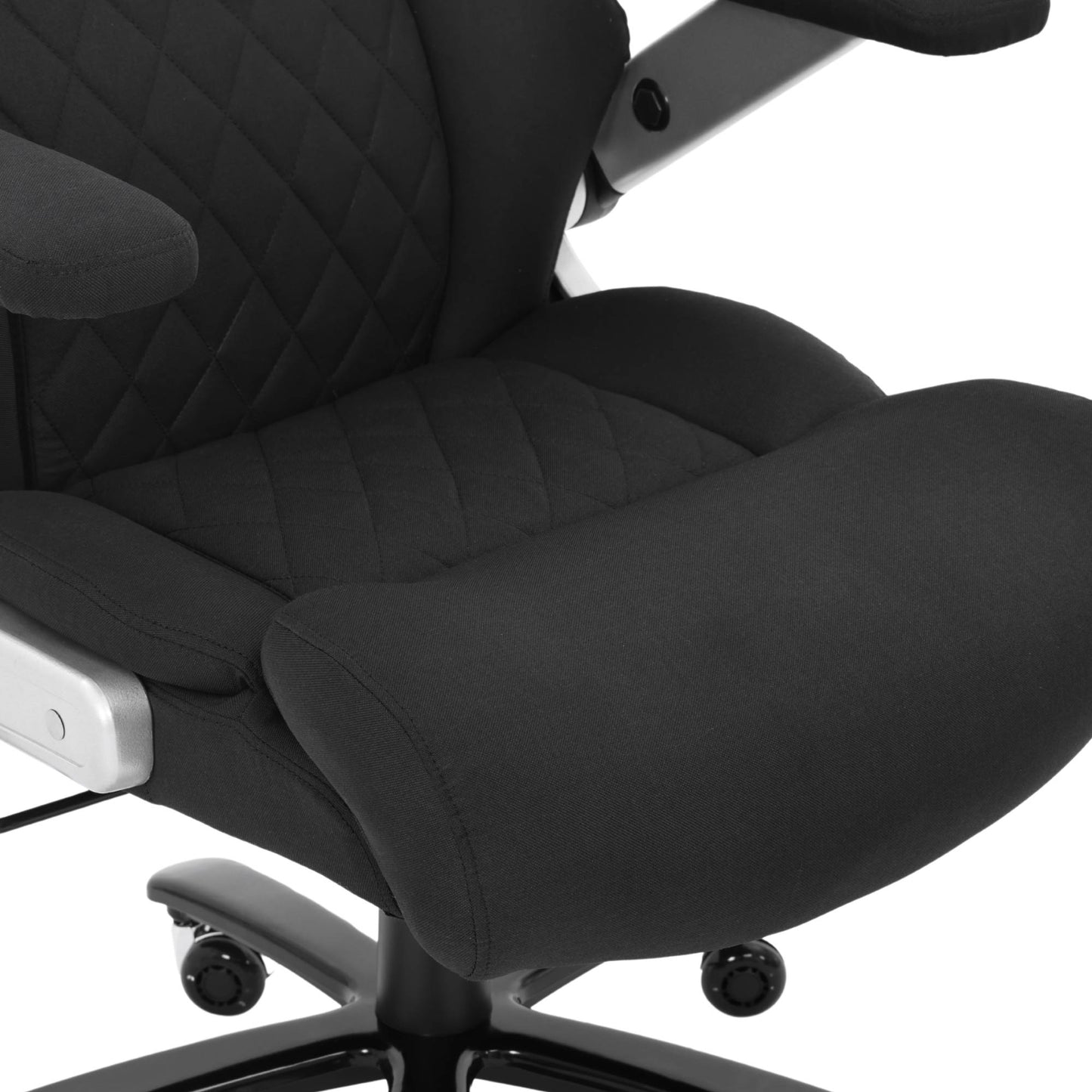 כיסא מנהלים יוקרתי כרית גב אקטיבית Dragon Smart Tech King XL בד שחור