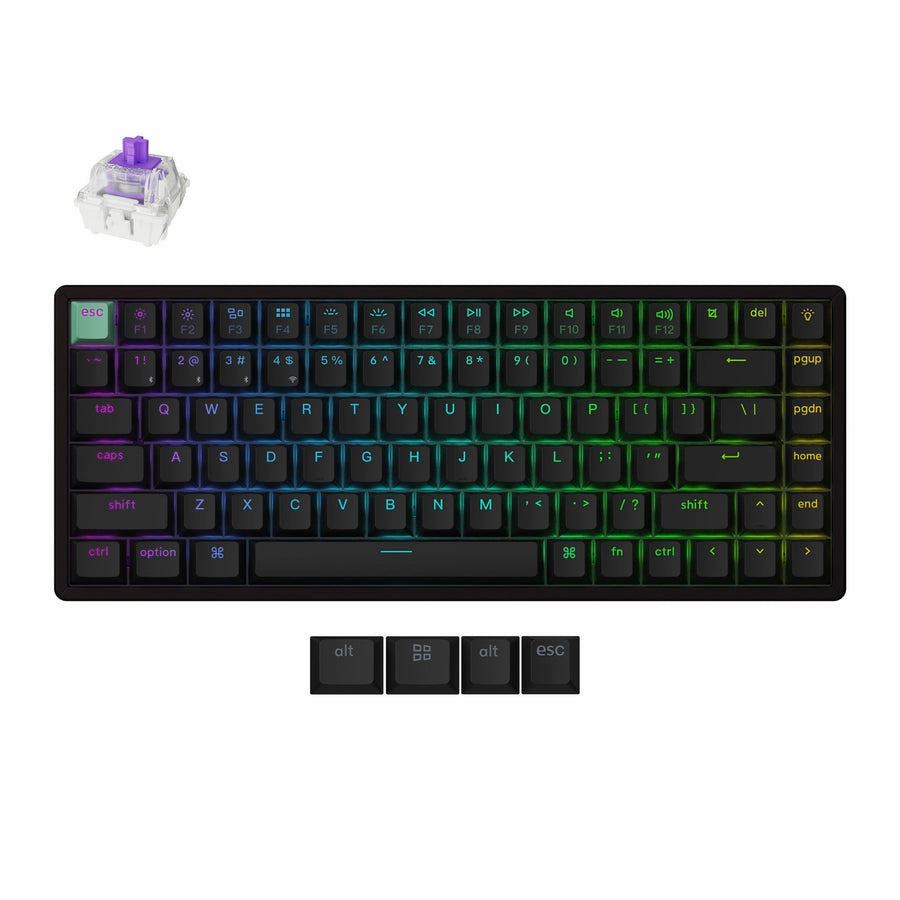 מקלדת גיימינג אלחוטית עם מתגים מגנטיים KEYCHRON K2 BLACK
