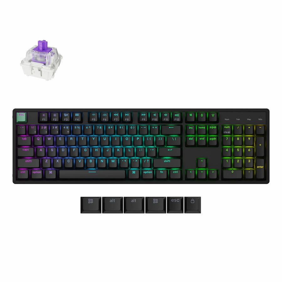 מקלדת גיימינג אלחוטית עם מתגים מגנטיים KEYCHRON K10 BLACK