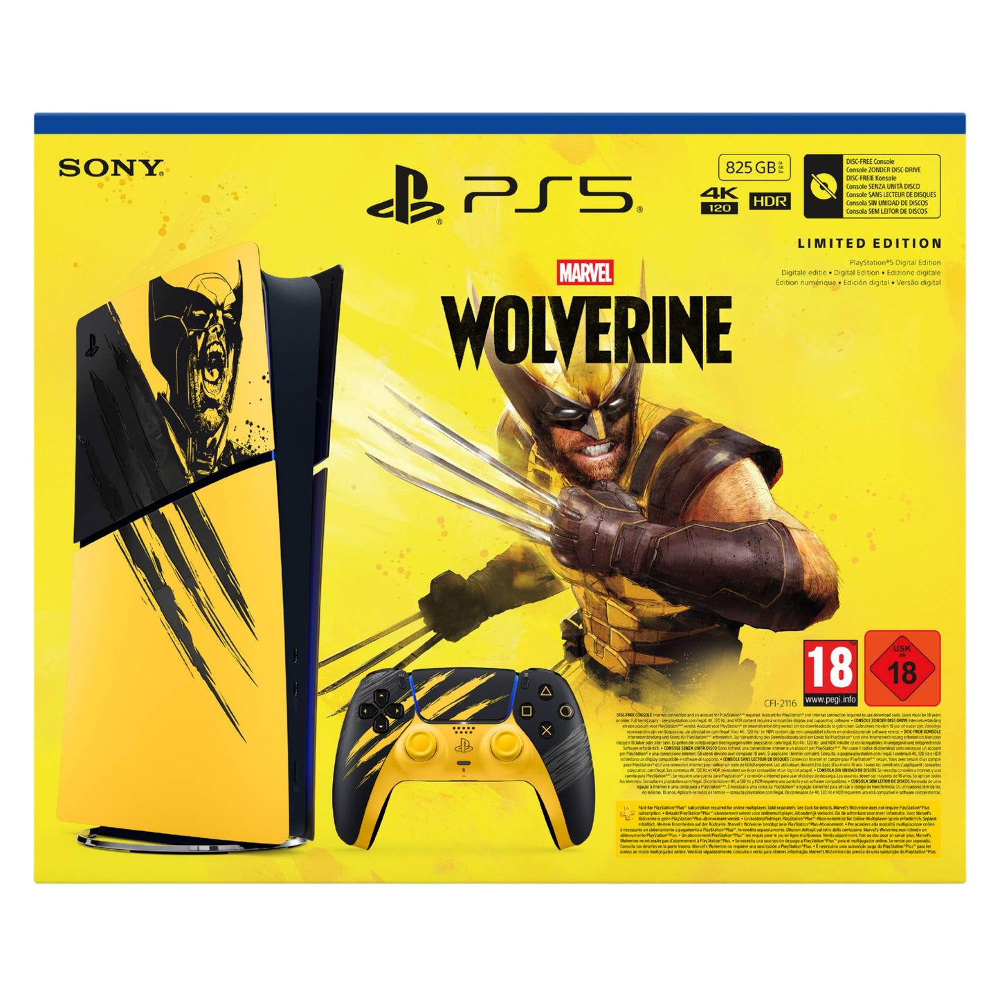 קונסולה PS5 Digital Edition + Marvel's Wolverine LE