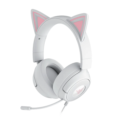RAZER Kraken Kitty V3 X אוזניות גיימינג חוטיות חוטיות לבן